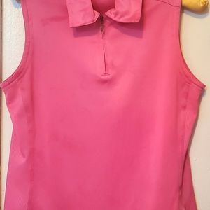 Ladies Adidas ClimaCool Front Zip Collared Tank Top